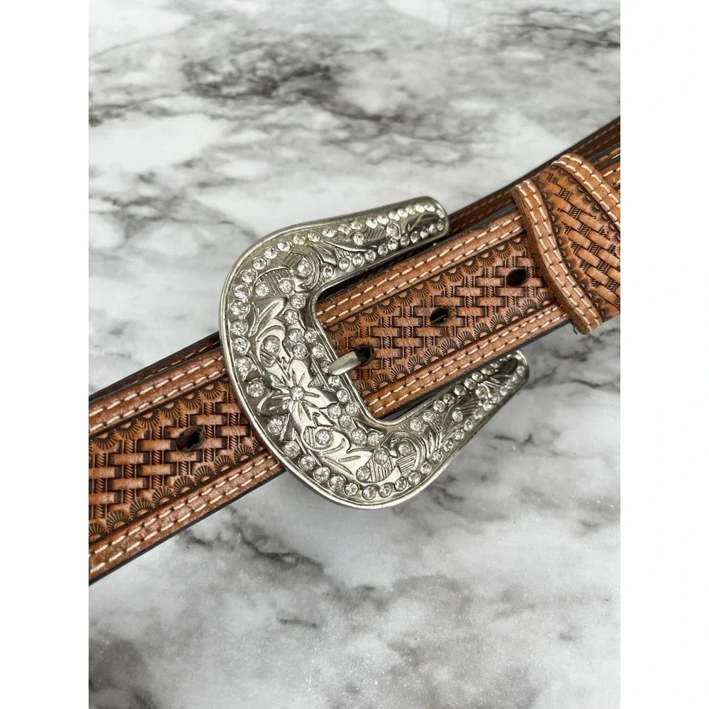 NOCONA‎ Men's Western Style Belt Basketweave Genuine Leather N24580153 Sz 42